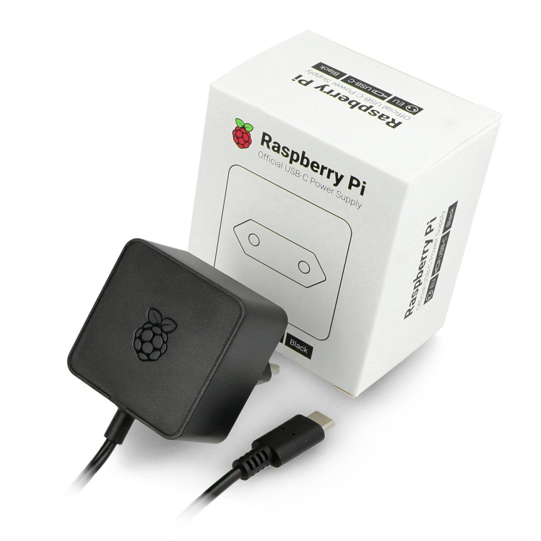 Power supply for Raspberry Pi 4 - USB C 5,1V / 3A - original black