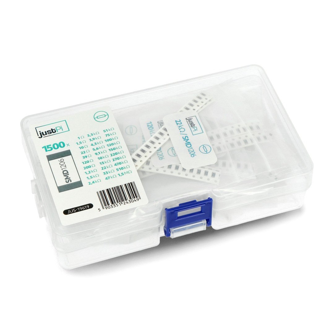 A set of 0,5W resistors SMD1206 - justPi - 1500pcs.