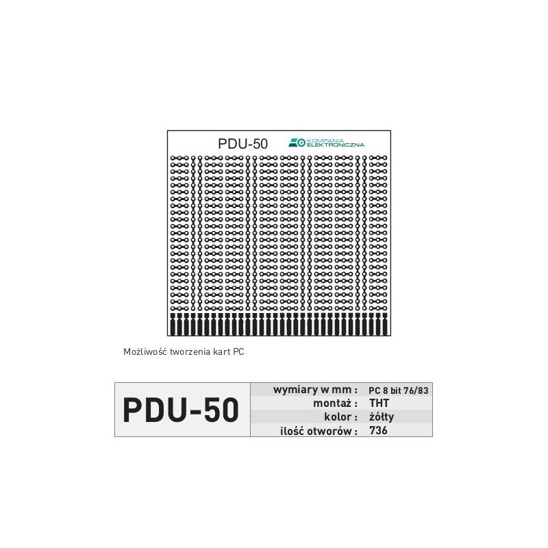 Universal insert PDU50 - THT Eurocard