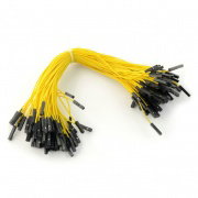 Connecting cables Female-female 20cm yellow -