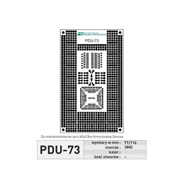 Universal insert PDU73 - SMD ADuC8xx