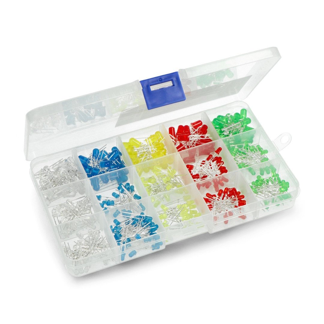 Set of 3mm i 5mm LEDs - justPi - 375pcs. + box