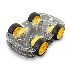Chassis Rectangle 4WD 4-wheel robot chassis with DC Motor Drive