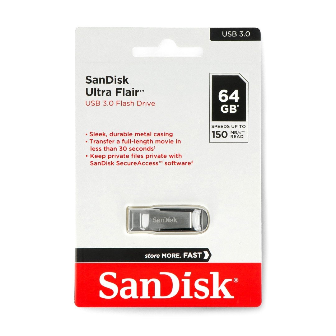 Verzoenen accu het laatste SanDisk Ultra Flair - USB 3.0 64GB Botland - Robotic Shop