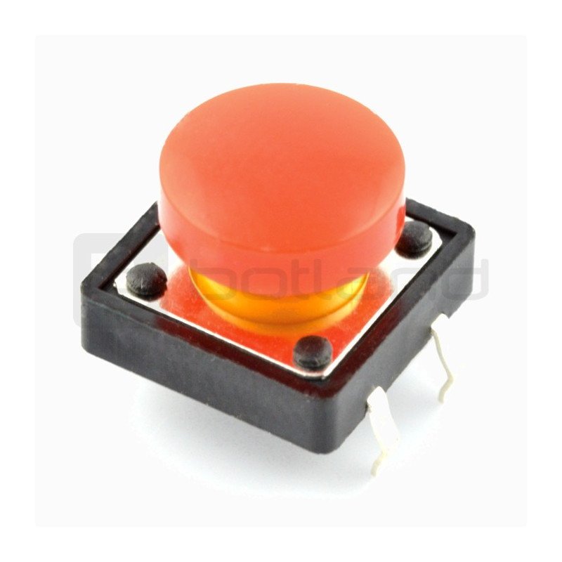 Tact Switch 12x12 mm with round - red cap