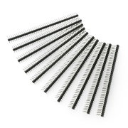 Connector goldpin 1x40 angular 2,54mm raster - black - 10pcs.
