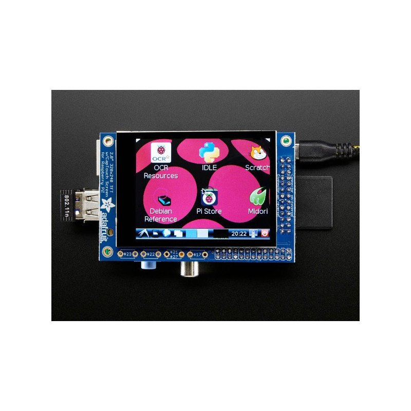 PiTFT in addition, minikit display multi-touch capacitive 2.8" 320x240 Raspberry Pi