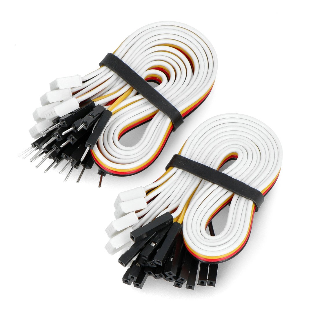 Grove - set of 5 4-pin 2mm - female/male 2.54mm 20cm cables Botland -  Robotic Shop