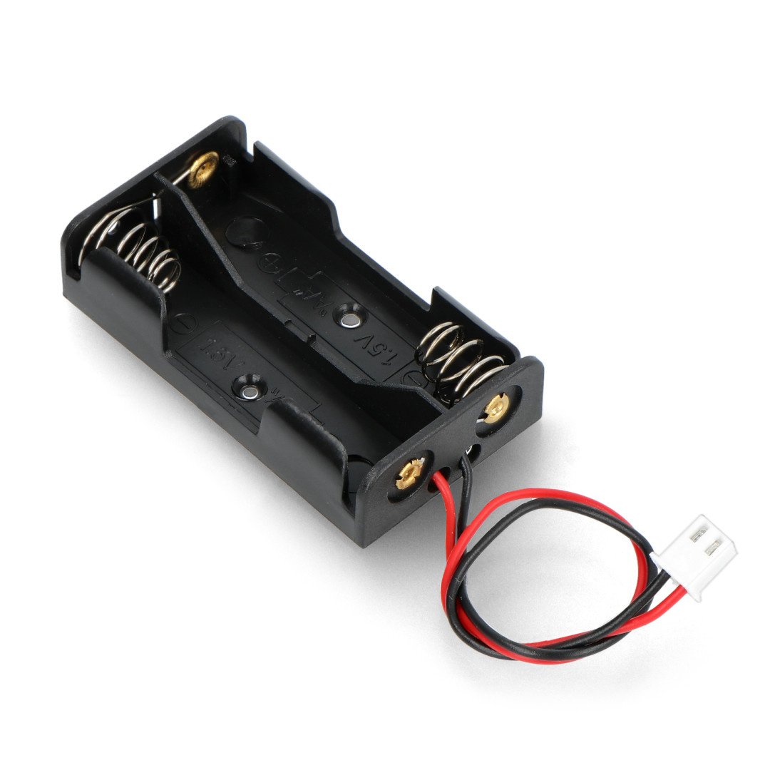 Battery holder for 2x AA with JST-PH 2,54 mm plug