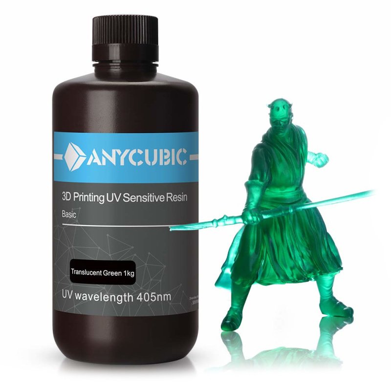 Anycubic - Imprimante 3D SLA - Résine UV - 0, 5 litres - translucide /  transparent