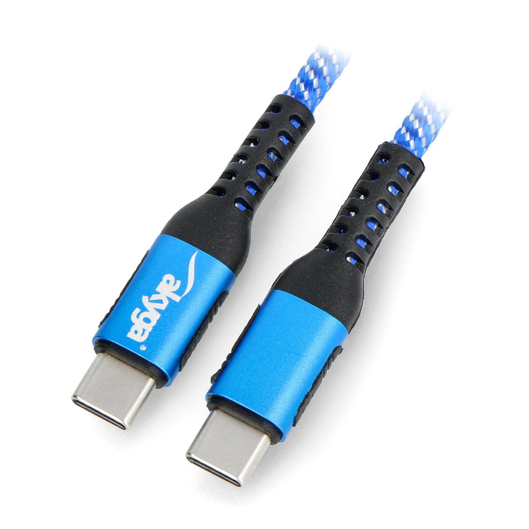 Cable Akyga USB type C - USB type C blue - 0,5m - AK-USB-36