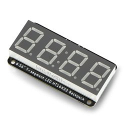 4-digit 0.56'' display - 7-segment backpack - I2C - red - STEMMA QT...