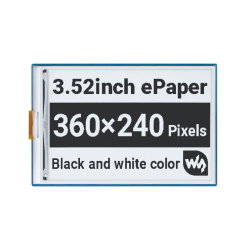 Display e-paper - 3.52'' 360x240px - black/white - SPI - Waveshare ...