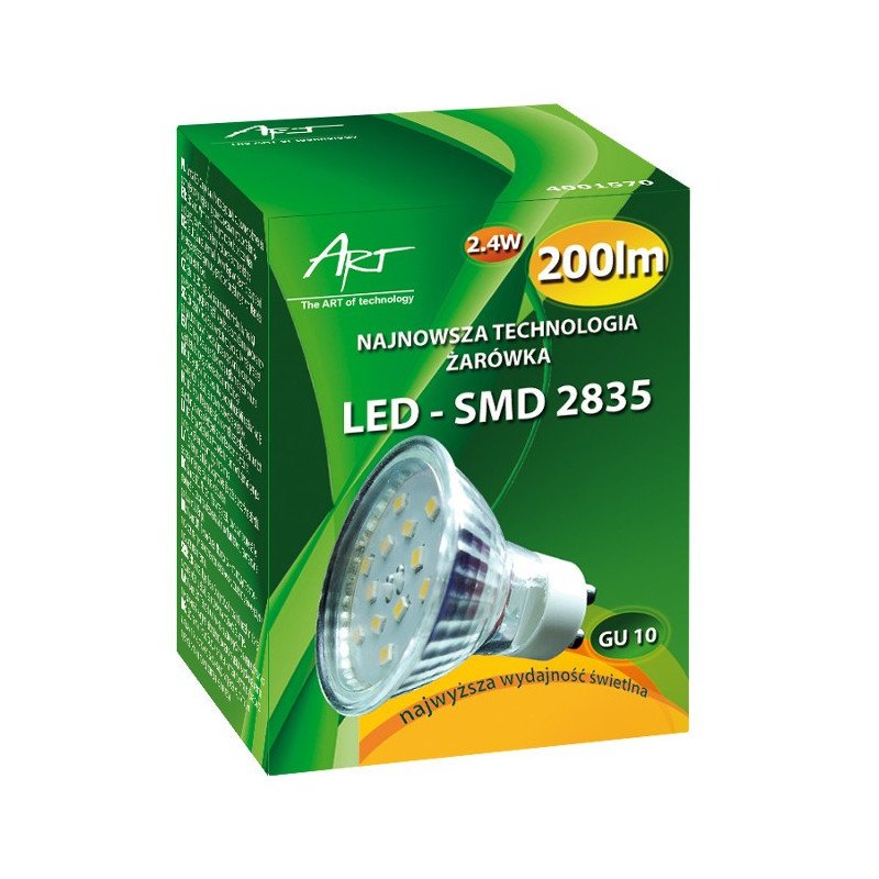 LED ART bulb, GU10, 2.4W, 200lm