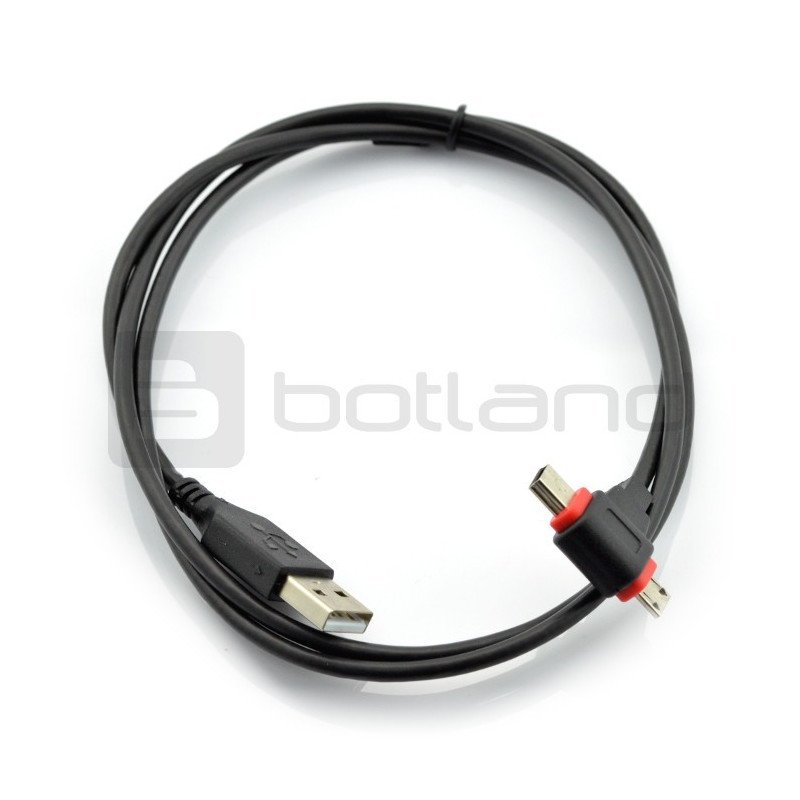 2-in-1 USB cable microUSB / miniUSB Goobay - 1 m