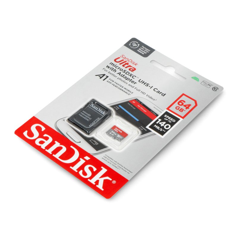 SanDisk Ultra 64 GB microSDXC Memory Card + SD Adapter with A1 App  Performance Up to 100 MB/s, Class 10, U1 : : Informática