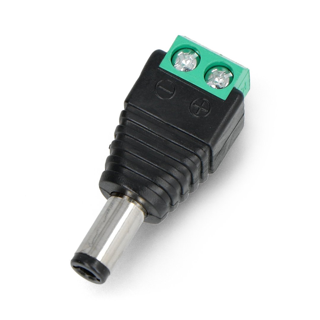 Buy DC plug 5.5x2.5mm with quick connection Botland - Robotic Shop