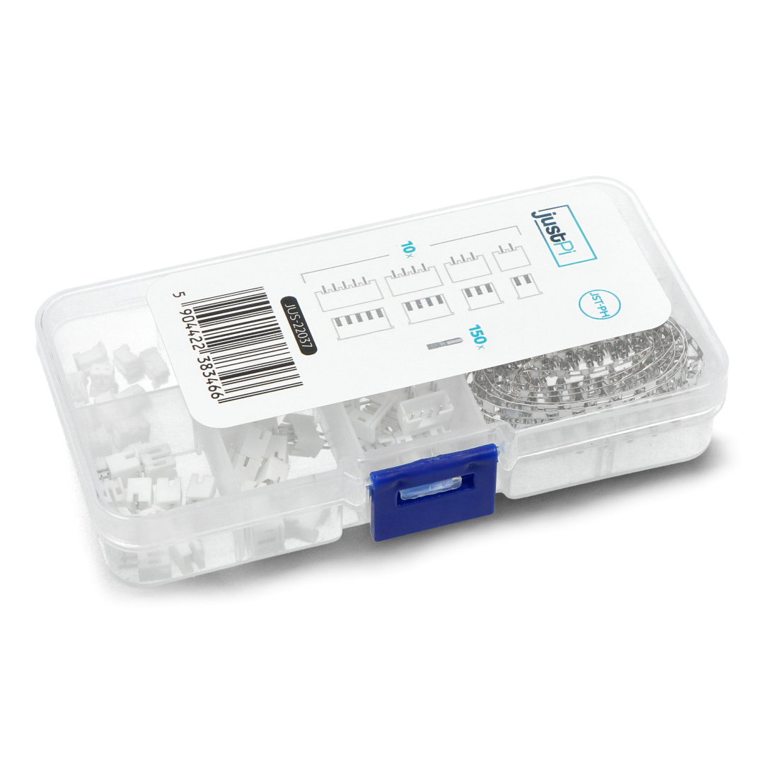 justPi JST PH2.00 2/3/4/5 pin (male+female) and female pin for socket housing - 230 pieces