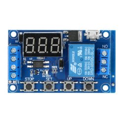 Relay module 1 channel with delay - 10A / 250VAC contacts - 5 V coil