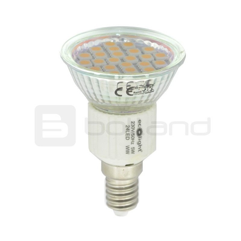 Eco Light LED bulb, E14, 5W, 370, warm color