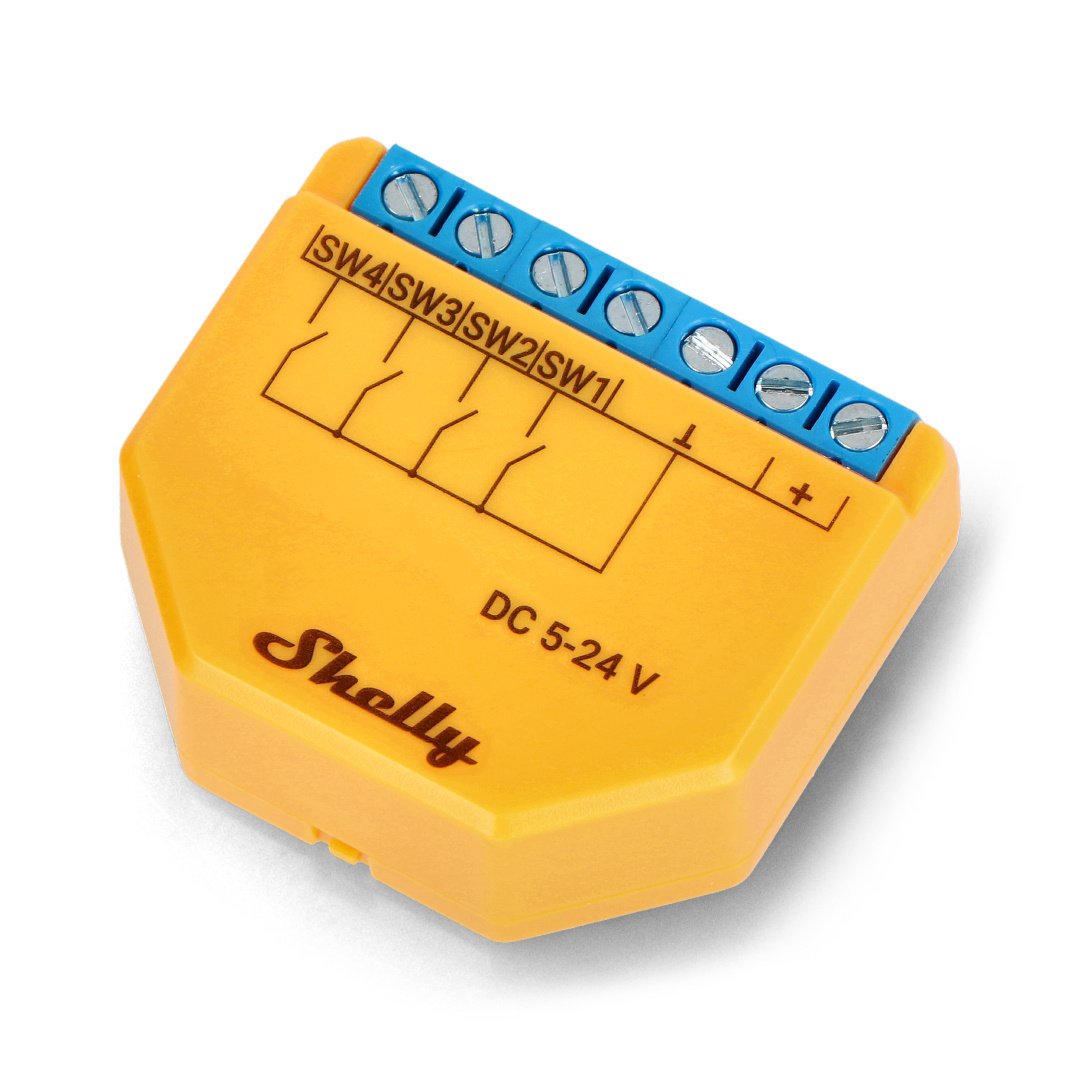 Shelly Plus i4 - 4-digital inputs controller for enhanced actions  Wi-Fi-operated DC 5-24V Botland - Robotic Shop