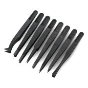 Antimagnetic plastic tweezers set - 6pcs