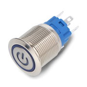 ON-OFF switch monostable - flat - blue - 220V
