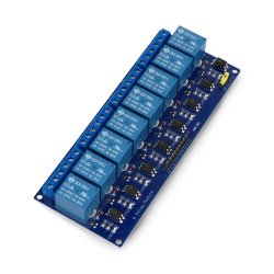 Optoisolation relay module 8 channel  - 10A/250VAC contacts - 12V c...