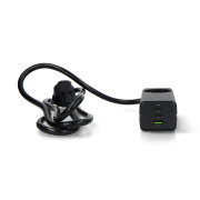 USB A 2x USB C power adapter - with AC socket - 5V-20V/ 1,5A-4,5A - Akyga AK-CH-21