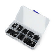 Set of plastic screws, nuts and spacers - 180pcs.