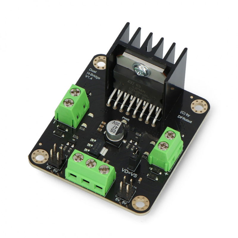 DFRobot L298N - dual channel motor controller - 12V/2A module