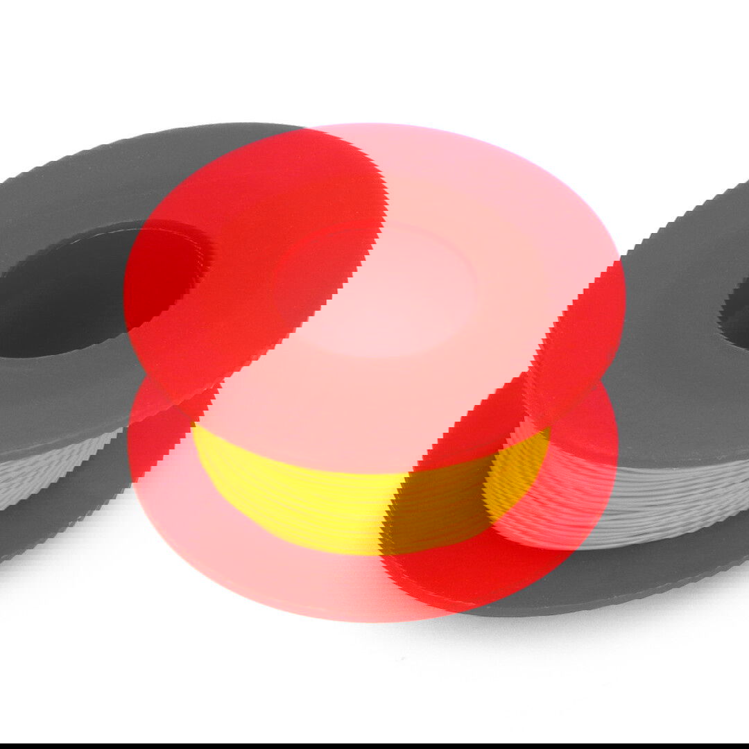 Kynar silver-plated copper hook-up wire - 0.25mm/AWG 30 - yellow - 50m