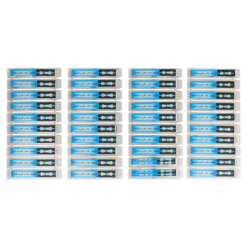 Resistor set 1/4W 1% - 820pcs.