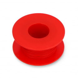 KYNAR silver-plated copper assembly wire - 0.25 mm / AWG 30 - red - 50 m