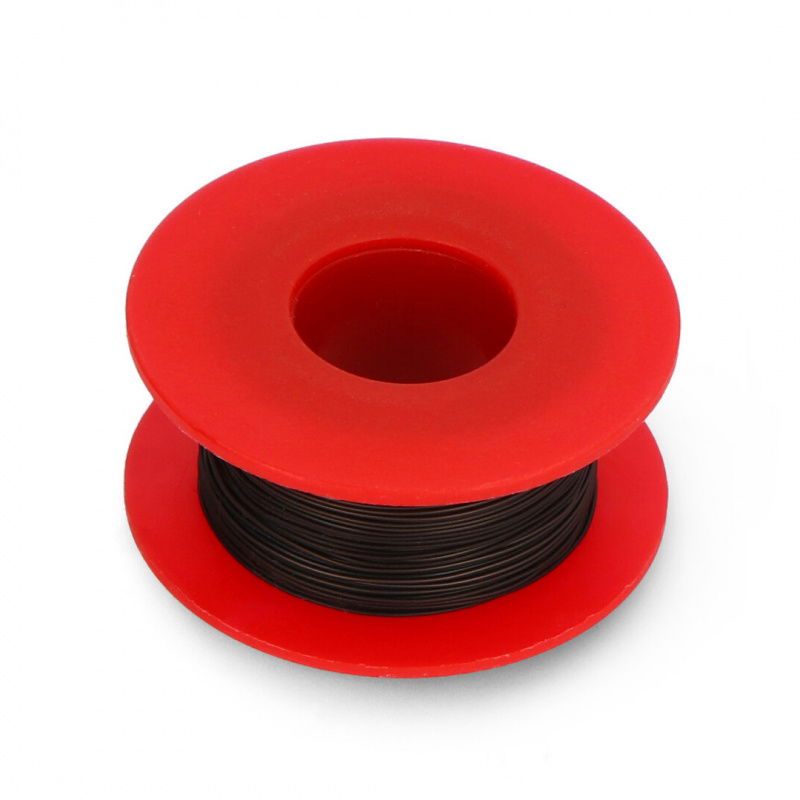 KYNAR silver-plated copper assembly wire - 0.25mm/AWG 30 - black - 50m