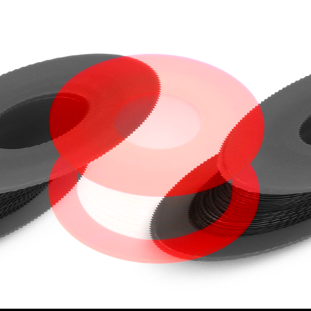 KYNAR silver-plated copper assembly wire - 0.25mm/AWG 30 - black - 50m