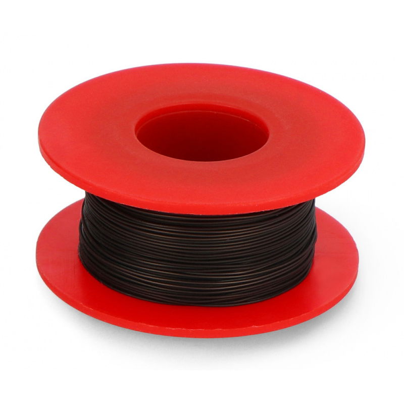 KYNAR silver-plated copper assembly wire - 0.25mm/AWG 30 - black - 50m