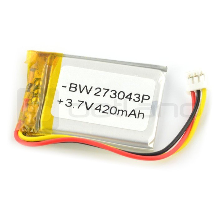Battery Li-Poly 420 mAh 3.7 - 3 wires