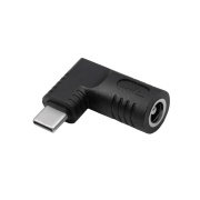 DC 5,5/2,5mm adapter + pin to USB Type-C - power supply socket - Akyga AK-ND-D06