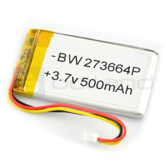 Li-Pol 500 mAh 3.7 V battery - 3 wires