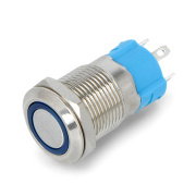ON-OFF switch monostable - 2A / 250V - flat - blue