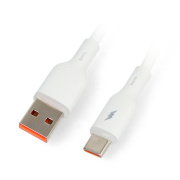 USB A to USB C 2.0 cable with backlight - silicone - 1m - Akyga AK-USB-59