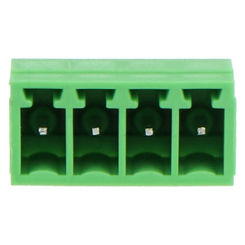 Mounting strip for men, 4-pin, 3.5 mm raster, vertical, built-in