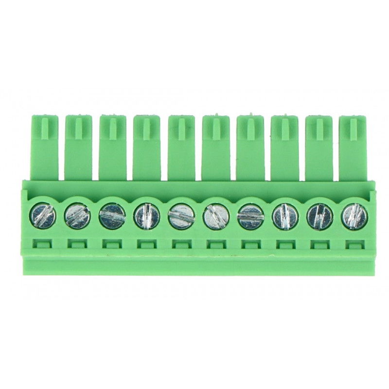 Female mounting strip, 10-pin straight, 3.5 mm raster