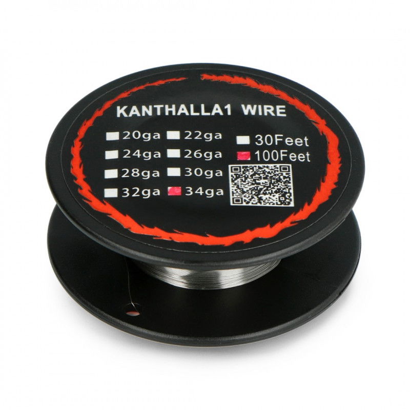 Kanthal A1 resistance wire 0.16mm 56Ω/m - 30.5m