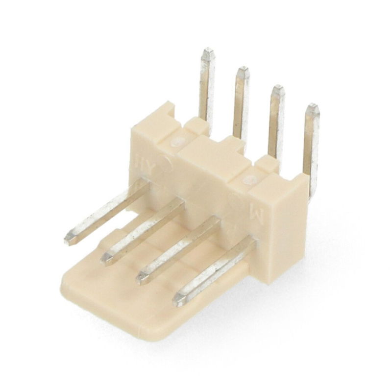 2.54mm pitch connector - 4-pin angled plug - 5 pcs.