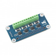 4-channel current, voltage, and power monitor HAT for Raspberry Pi - I2C/SMBus - Waveshare 17539