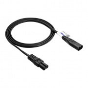 IEC C7/IEC C8 power cord extension cable - 1,5m black - Akyga AK-RD-08A