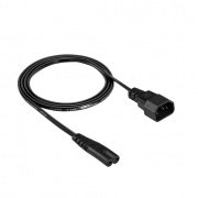 IEC C7/IEC C14 power extension cable - 1,5m black - Akyga AK-PC-15A