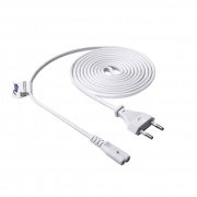 Power cord figure-8 CEE 7/16 to IEC C7 - 1,5m white - Akyga AK-RD-06A